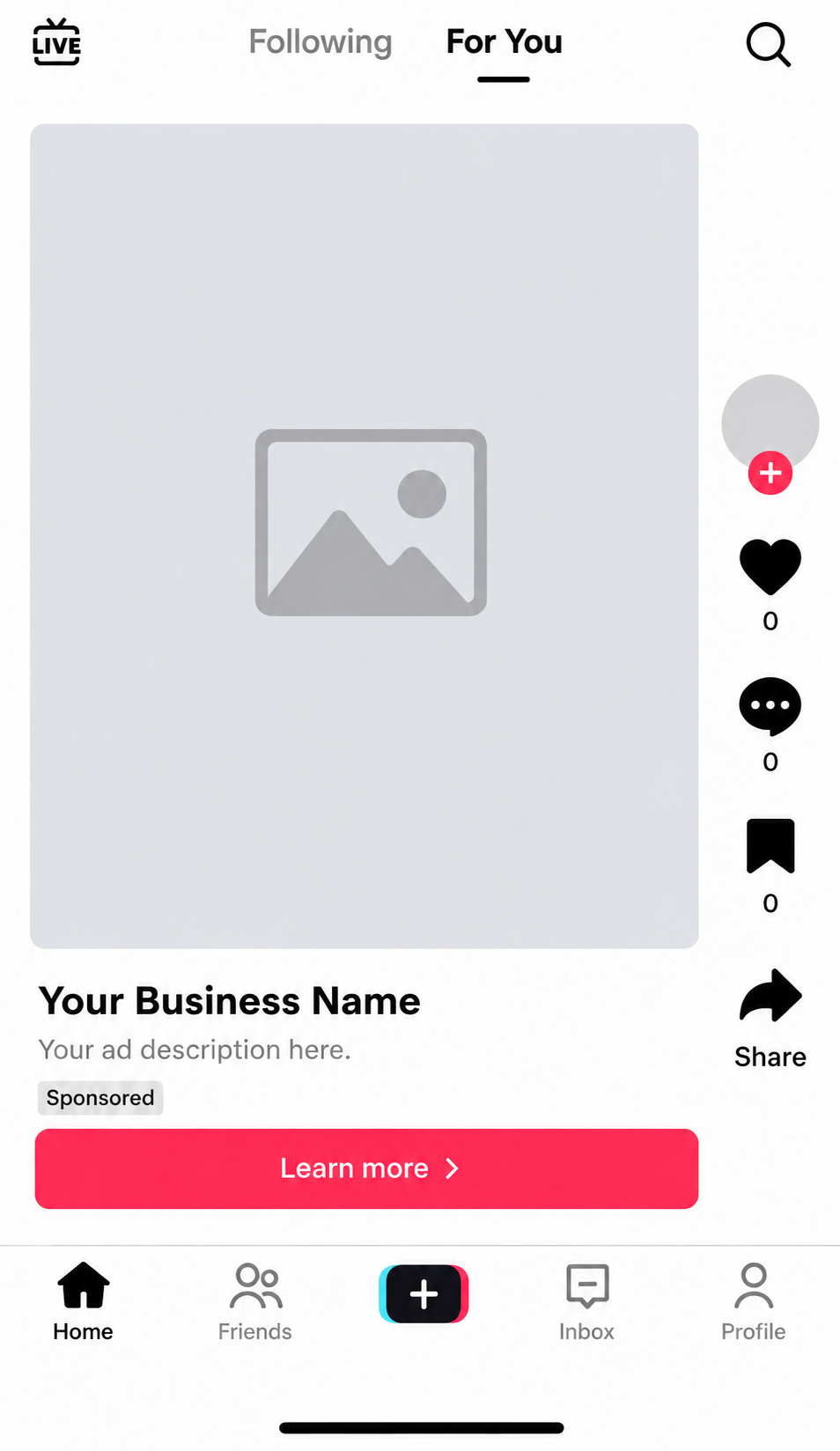TikTok sponsored post example — daytime