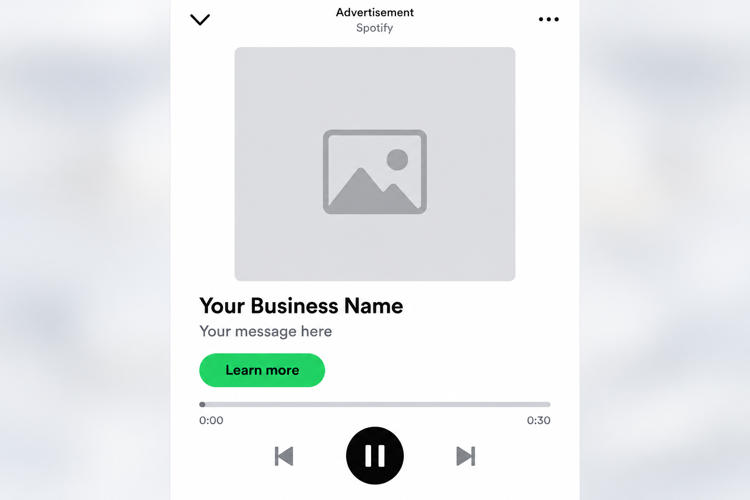 Spotify advertisement example — daytime